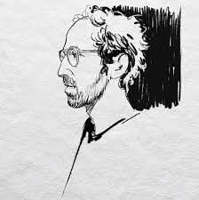 Desenho com o rosto de Thomas Bangalter