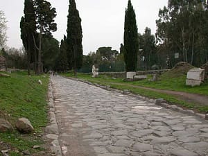 A Via Appia (Via Apiana) em Roma.